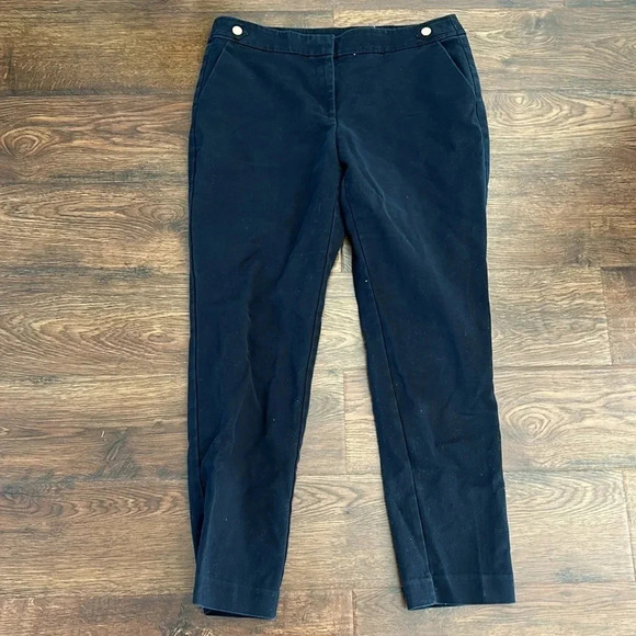 Anne Klein Navy Blue Cropped Pants | Cropped Pants | Business Casual | Office - Picture 10 of 12